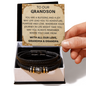 To Our Grandson Bracelet, Papyrus Background