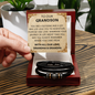 To Our Grandson Bracelet, Papyrus Background