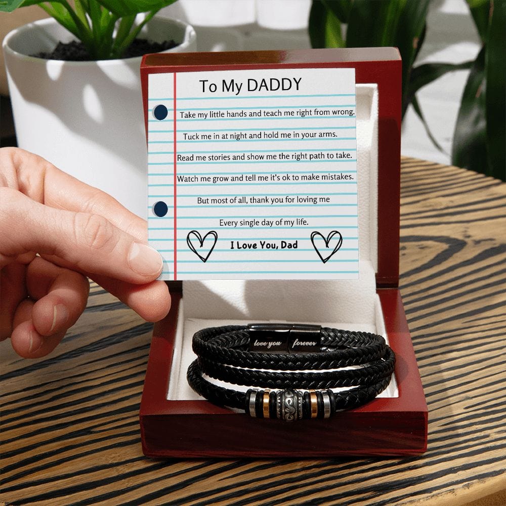 To My Daddy | Father's Day Bracelet and Custom Message