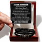 To Our Grandson Bracelet, Black Background, From Grandma and Grandpa