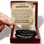 To Our Grandson Bracelet, Papyrus Background