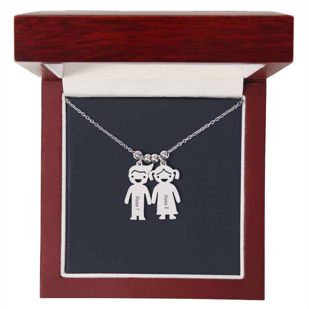 Kids Charm Necklace, Boy Girl Personalized Charm Necklace