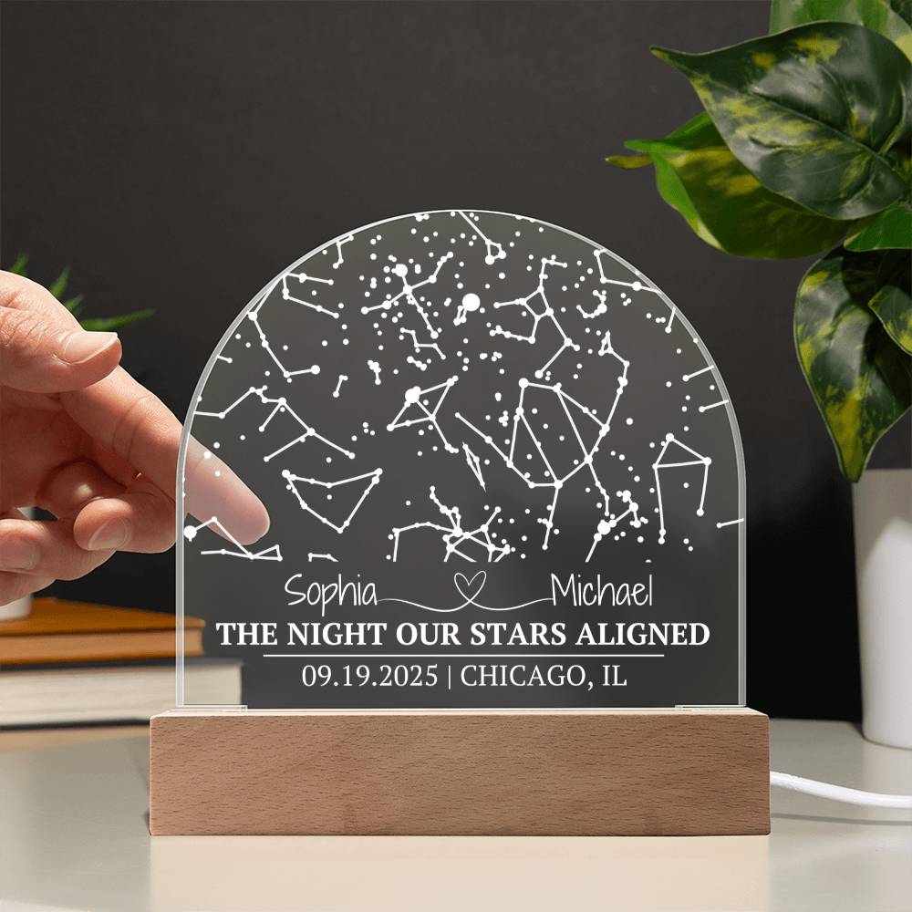 The Night Our Stars Aligned Acrylic Dome