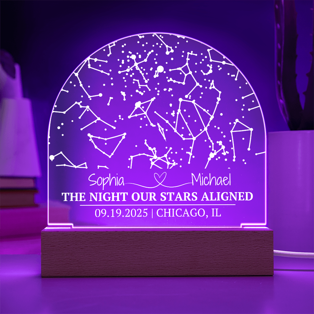 The Night Our Stars Aligned Acrylic Dome