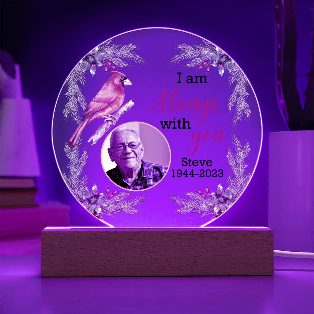 Circle Acrylic Memorial Plaque