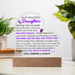 To My Beautiful Daughter | Keepsake Acrylic Plaque