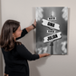 Custom Family Name Metal Art Print 2 Names