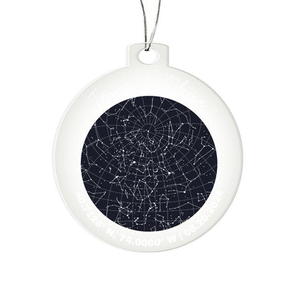 Celestial Night Sky Acrylic Round Ornament