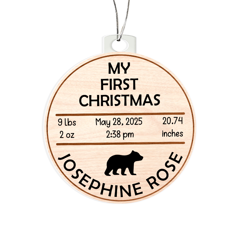 My First Christmas Bulb Ornament Bear