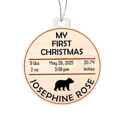 My First Christmas Bulb Ornament Bear