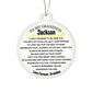 To My Grandson Custom Acrylic Circle Ornament