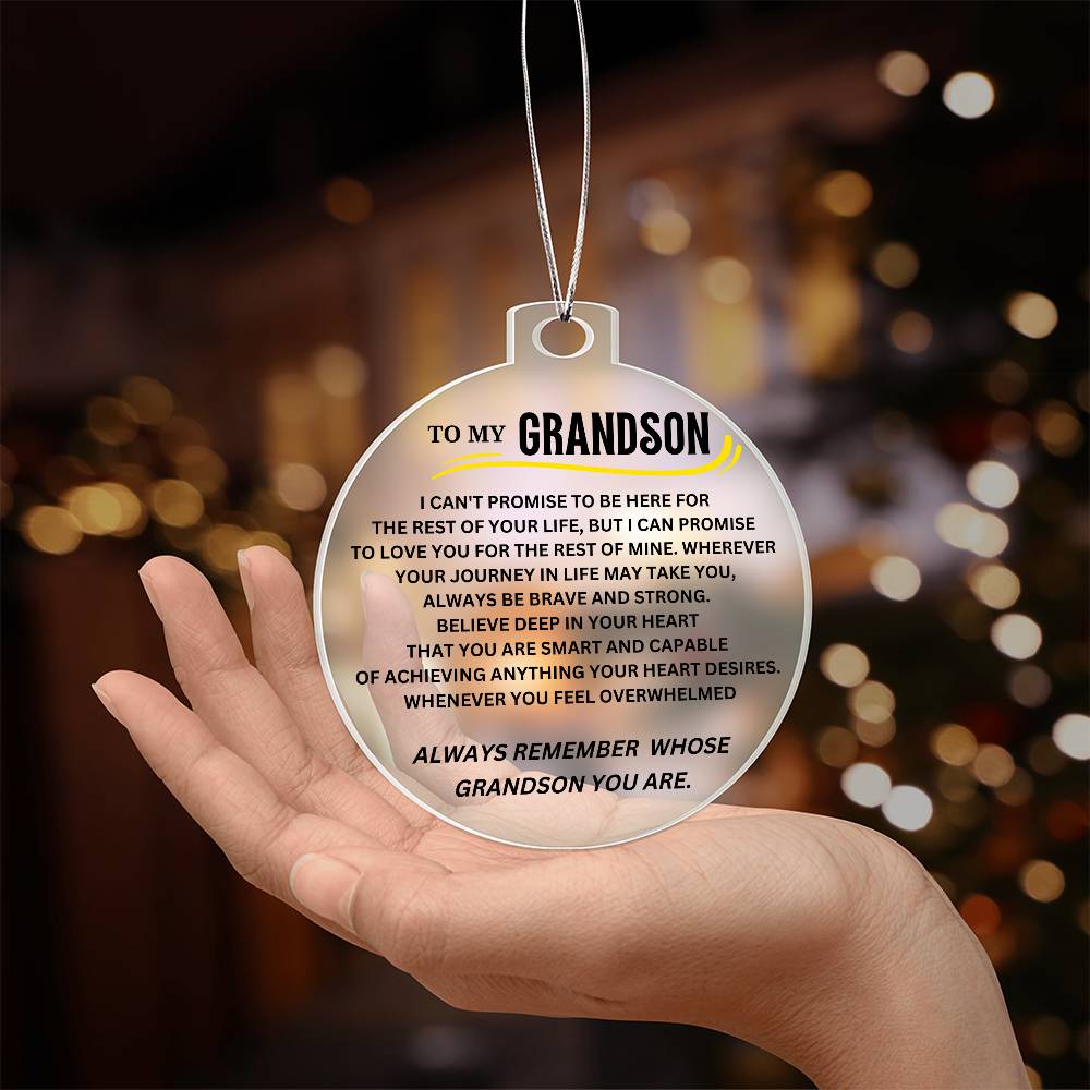 To My Grandson Acrylic Ornament