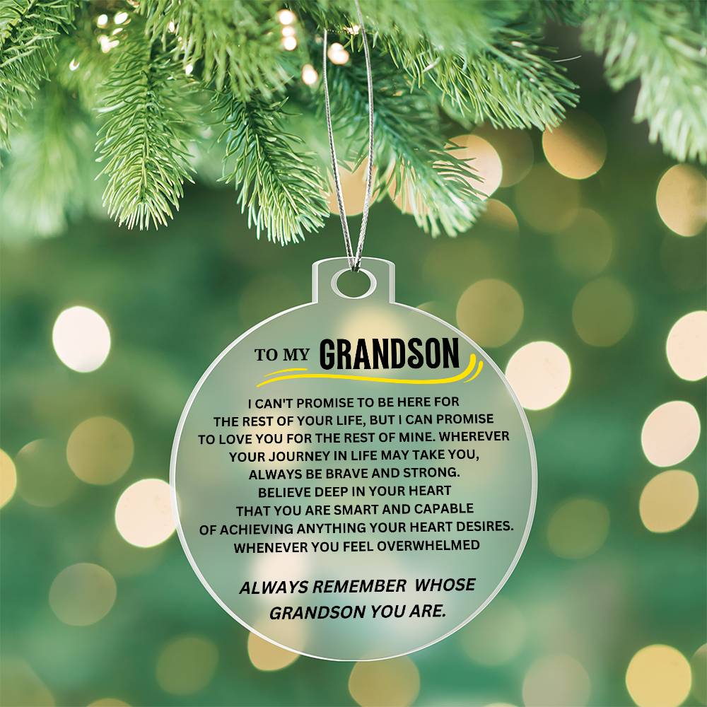 To My Grandson Acrylic Ornament