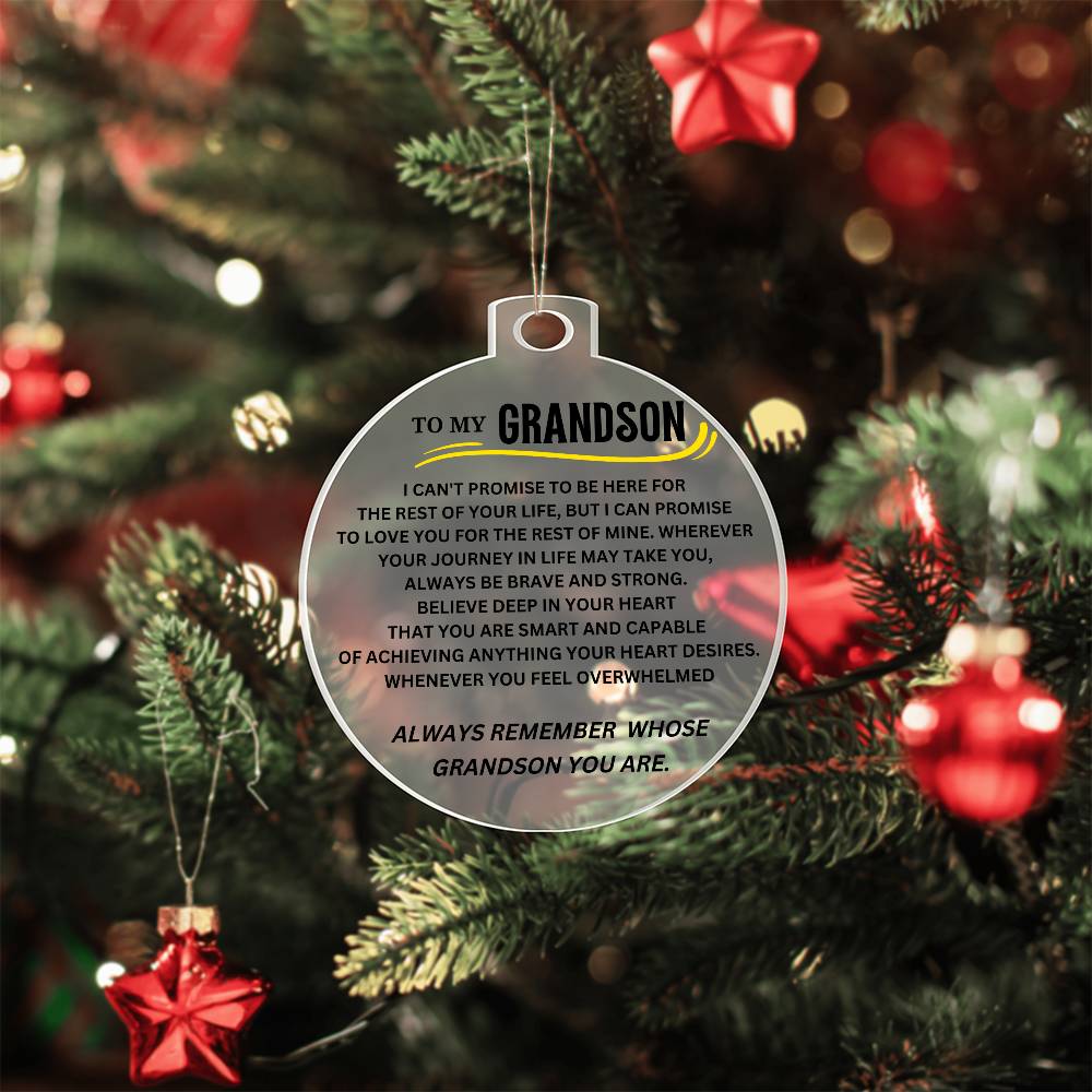 To My Grandson Acrylic Ornament