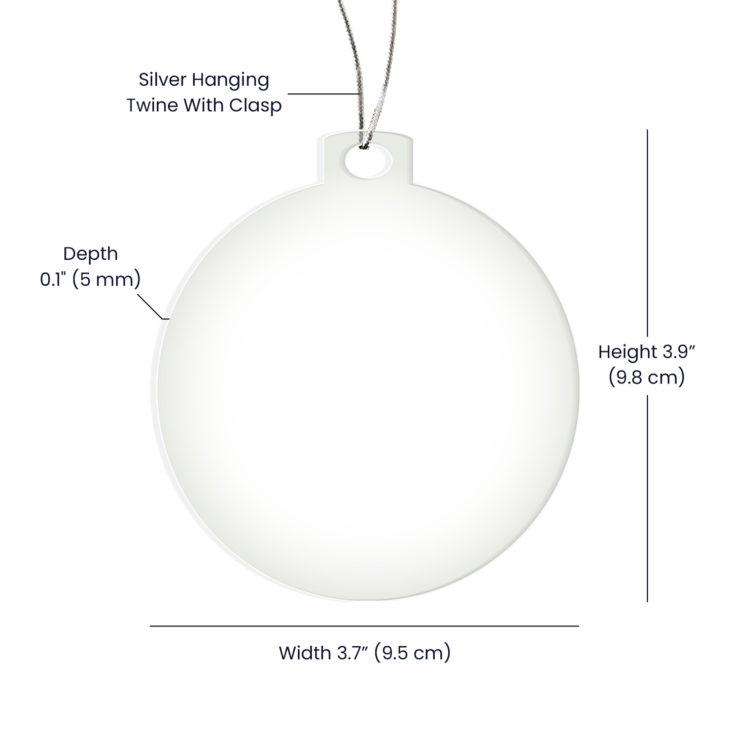 To My Grandson Custom Acrylic Circle Ornament