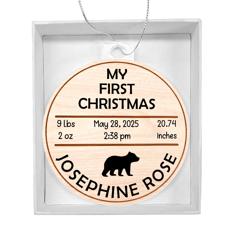My First Christmas Bulb Ornament Bear
