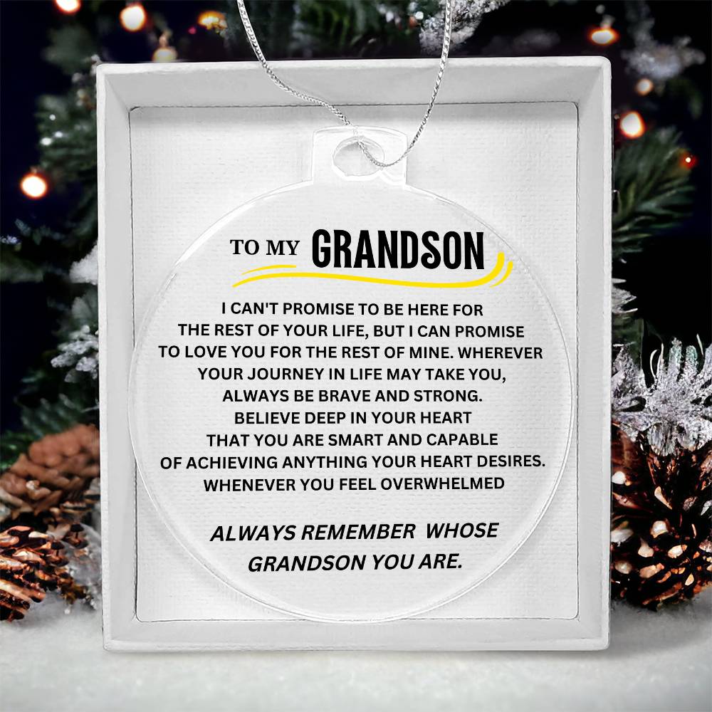 To My Grandson Acrylic Ornament