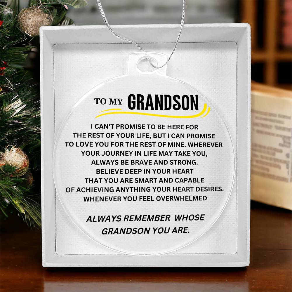 To My Grandson Acrylic Ornament