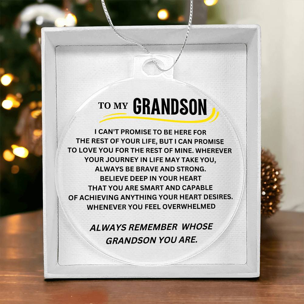 To My Grandson Acrylic Ornament