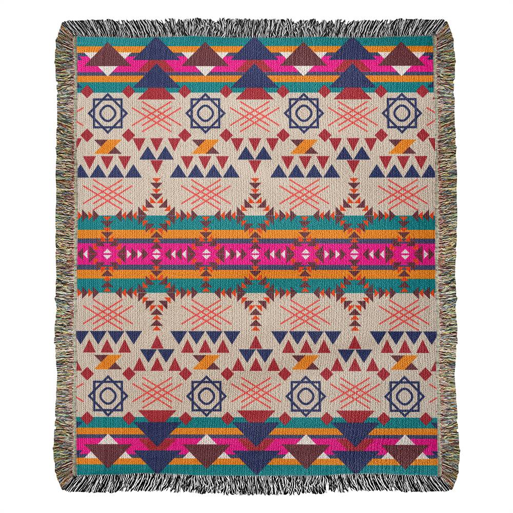 Abstract Woven Thrown Pillow