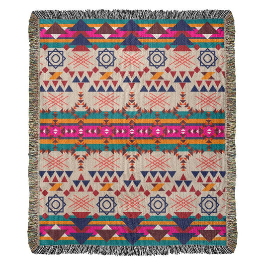 Abstract Woven Thrown Pillow
