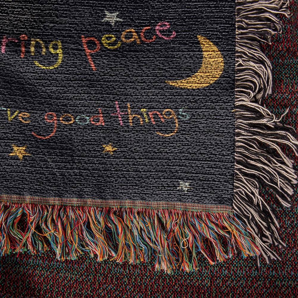 Positive Affirmation Woven Throw Blanket