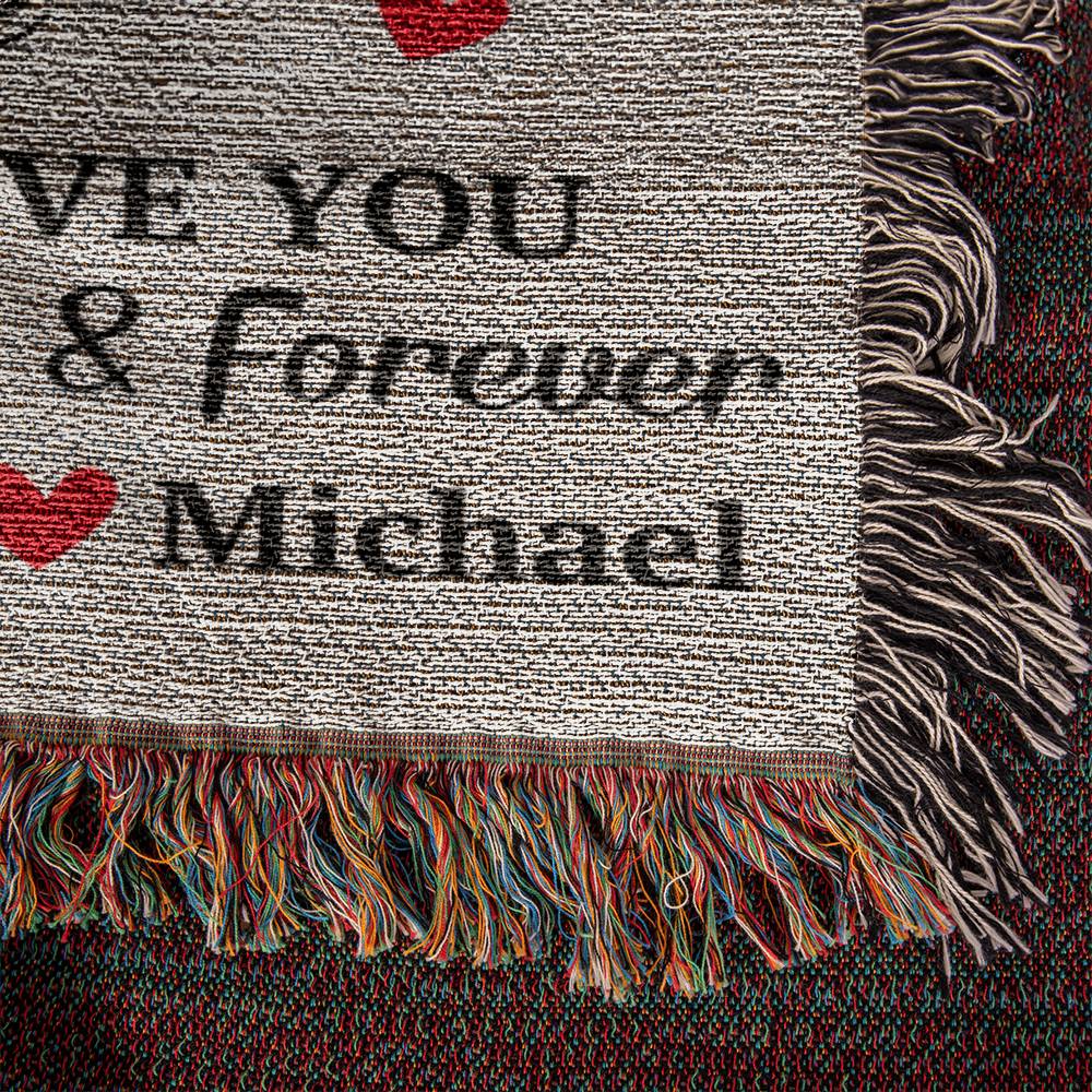 Found My Missing Piece Woven Throw Blanket for Couples Interlocking Pinky