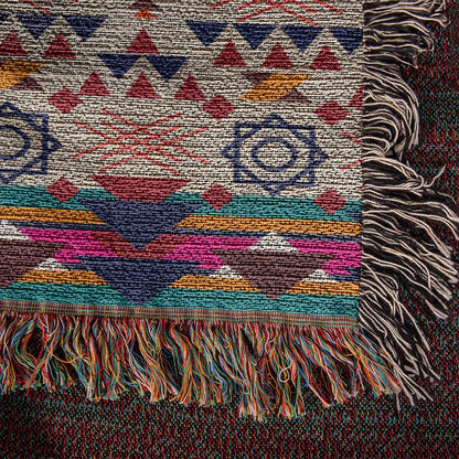 Abstract Woven Thrown Pillow