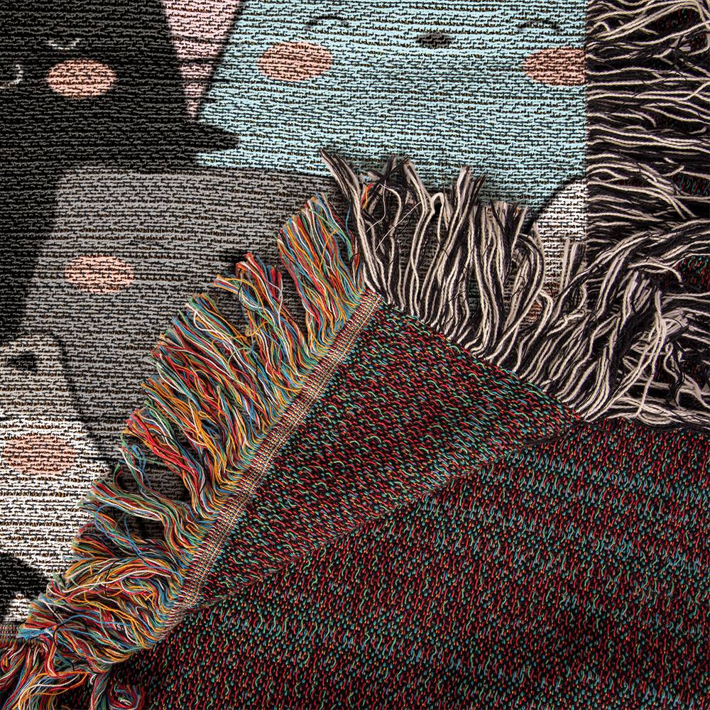 Cat Woven Throw Blanket