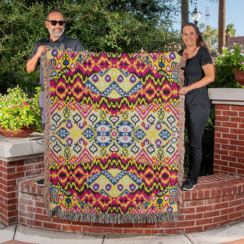 Abstract Woven Throw Blanket