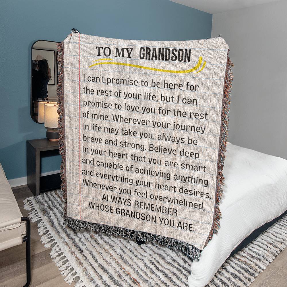 To My Grandson Poem Blanket From Grandma Grandpa