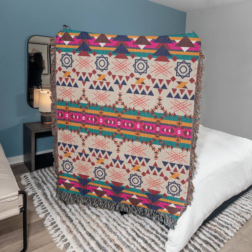Abstract Woven Thrown Pillow