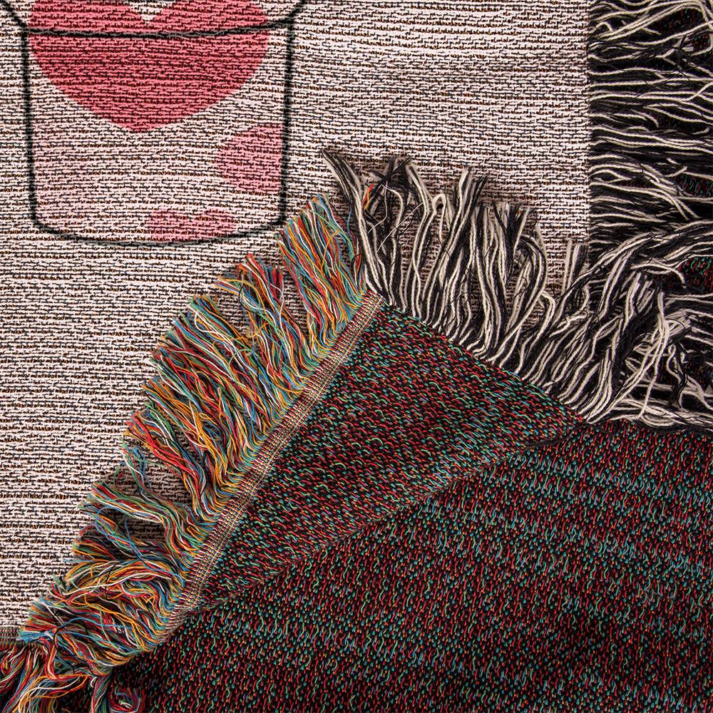 Heirloom Woven Heart Tumbler Mug Blanket