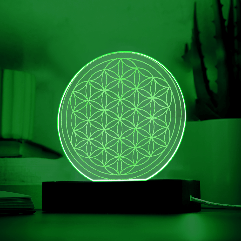 Flower of Life Engraved Acrylic