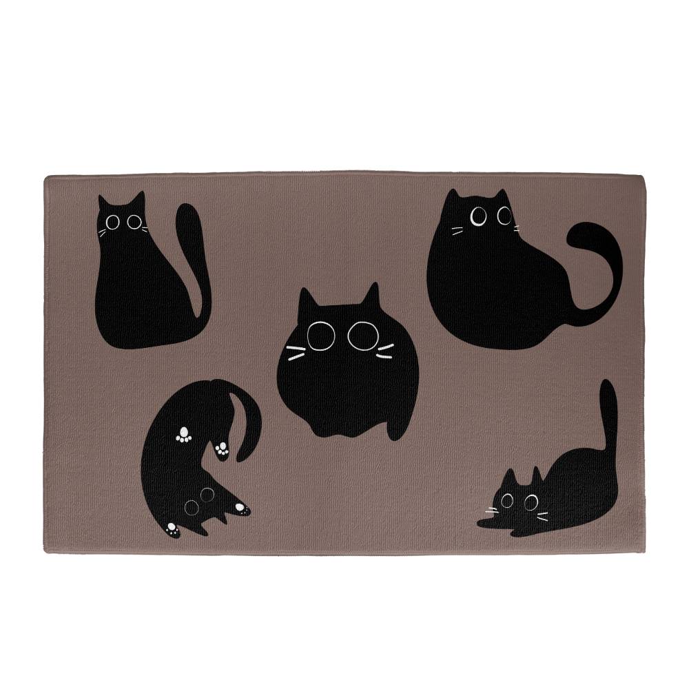 Abstract Cat Welcome Mat