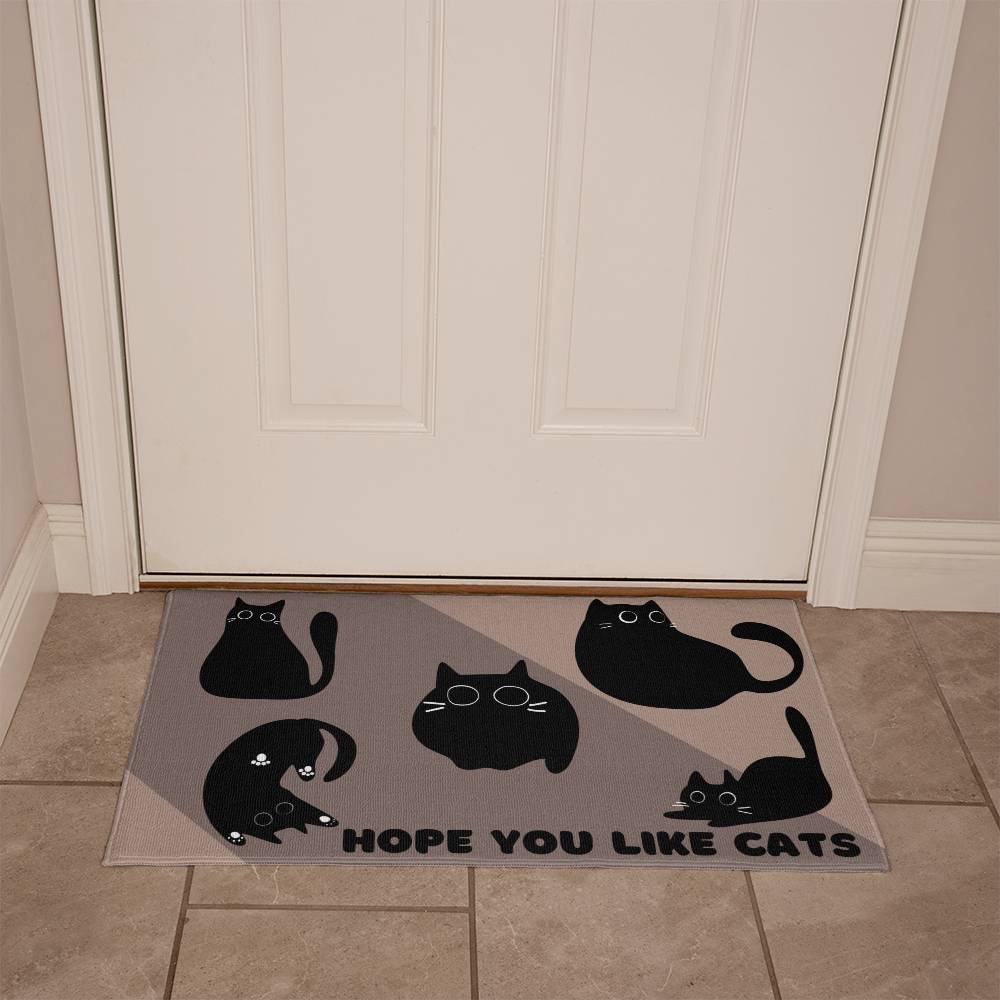 Hope You Like Cats Welcome Mat