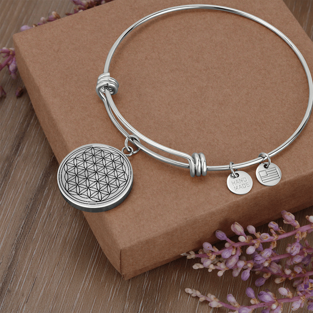 Flower of Life Bangle Bracelet