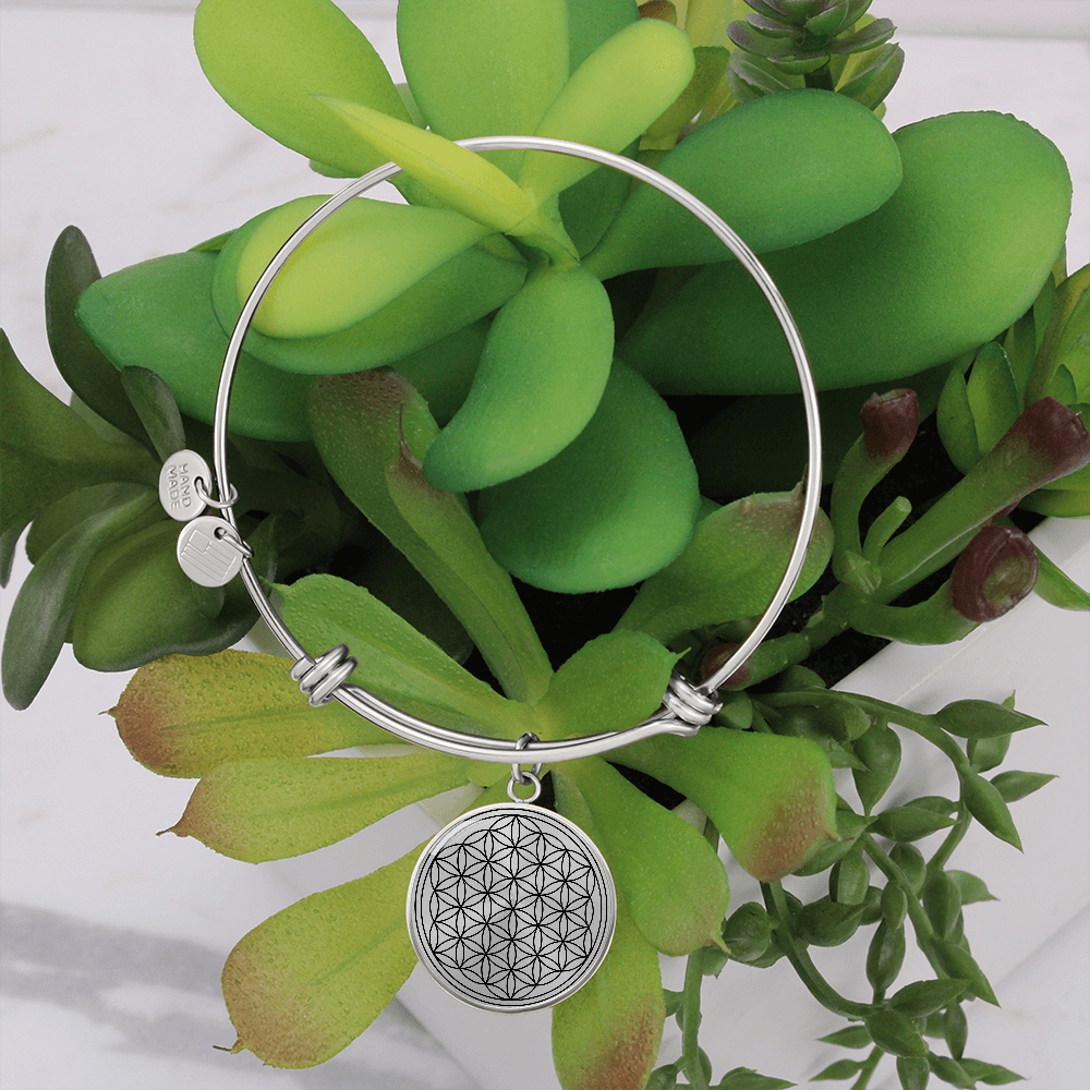 Flower of Life Bangle Bracelet