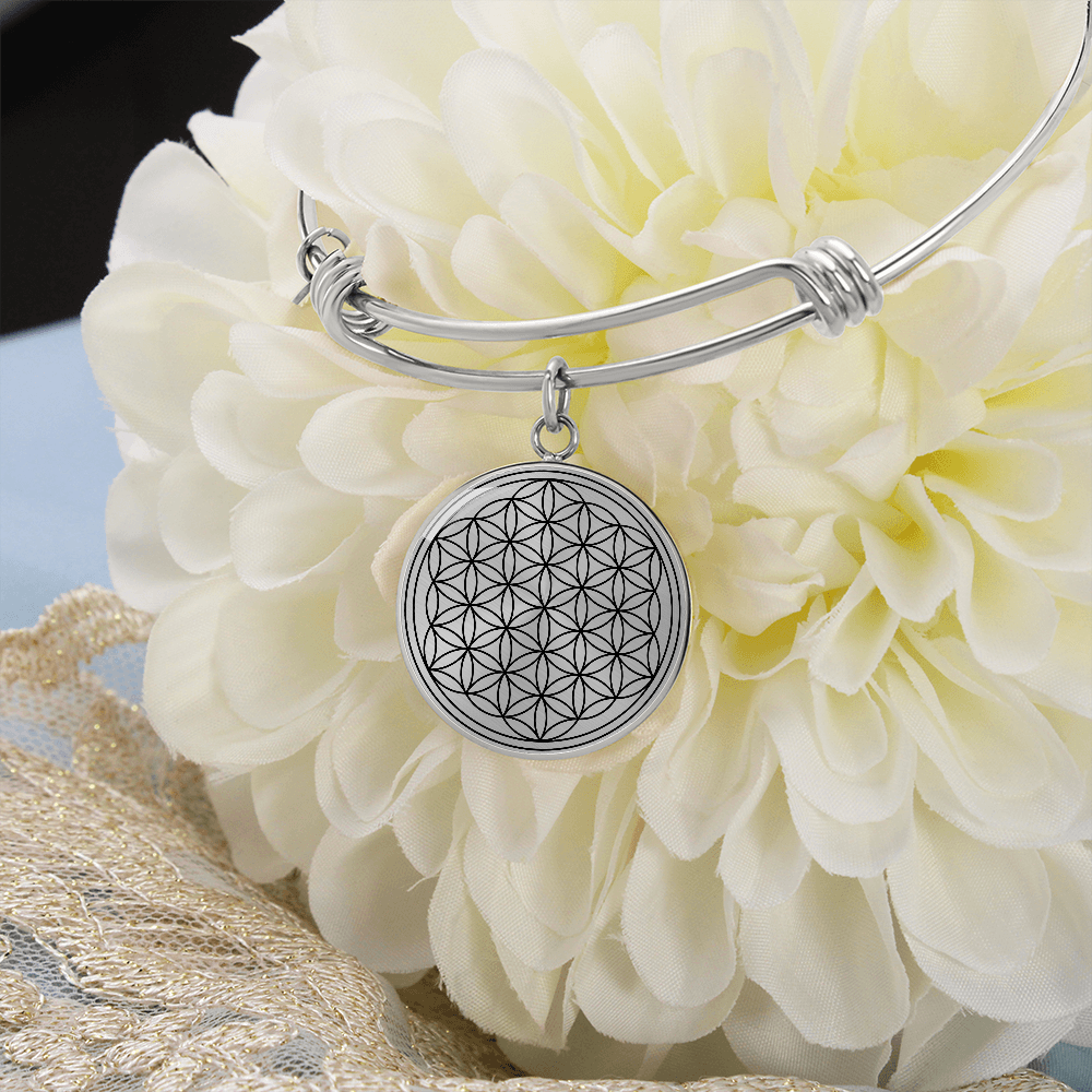 Flower of Life Bangle Bracelet
