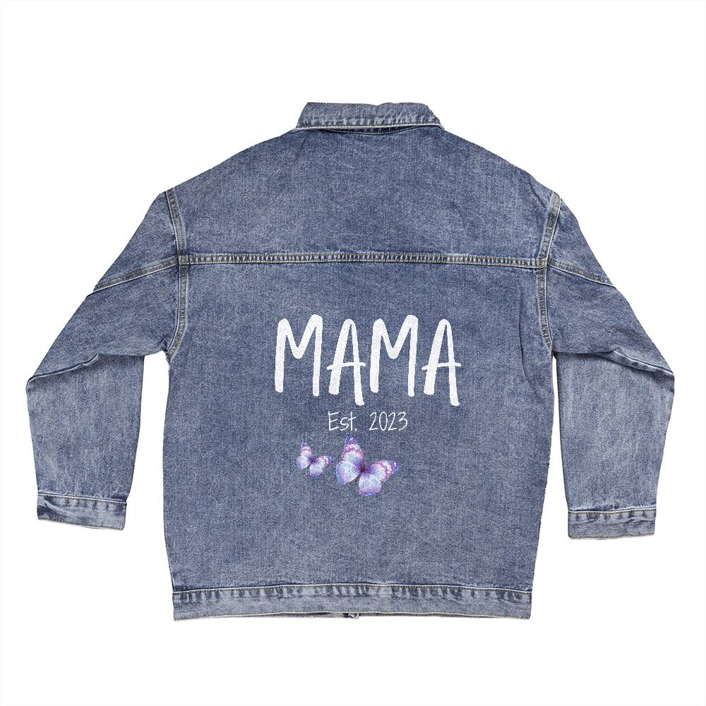 Mama Est. 2023 Butterfly Denim Jacket