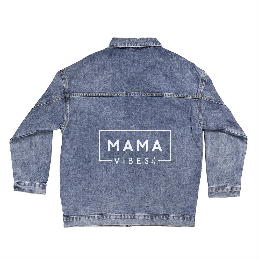 Mama Vibes Oversized Denim Jacket