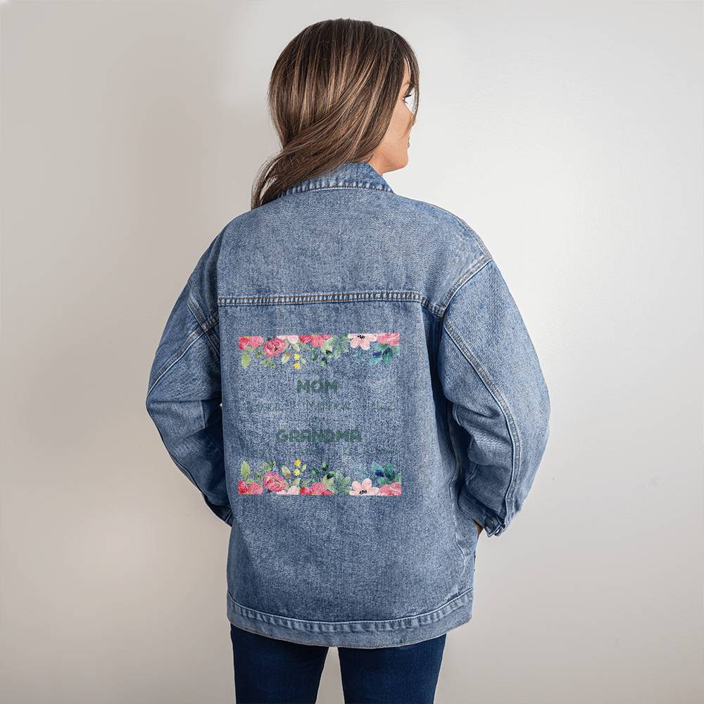 Mom Grandma Personalized Denim Jacket