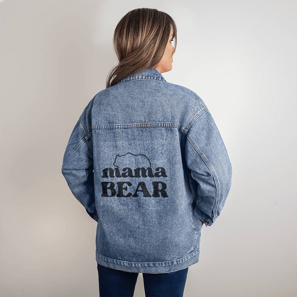 Mama Bear Denim Jacket for Mom