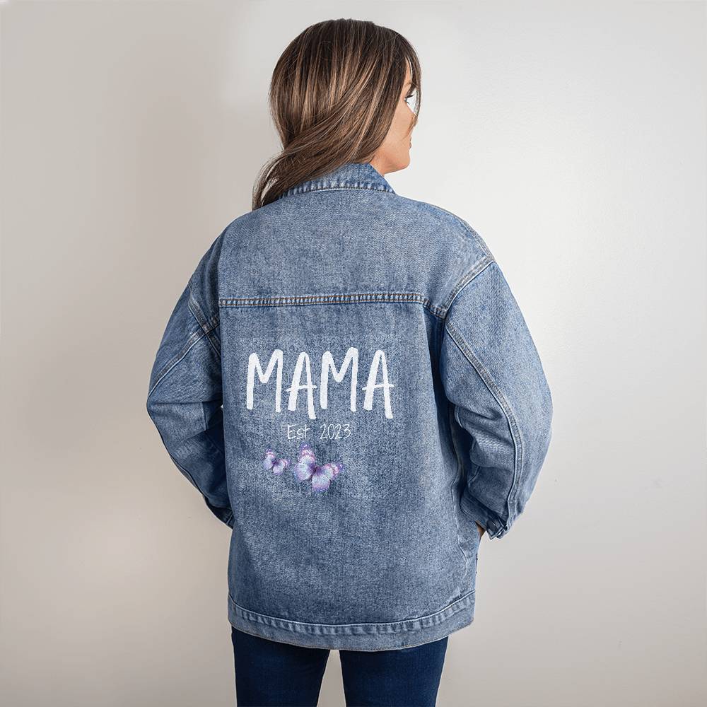 Mama Est. 2023 Butterfly Denim Jacket