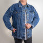 Number 1 Football Mom Oversized Denim Jacket