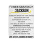 To My Grandson Personalized Sherpa Fleece Blanket