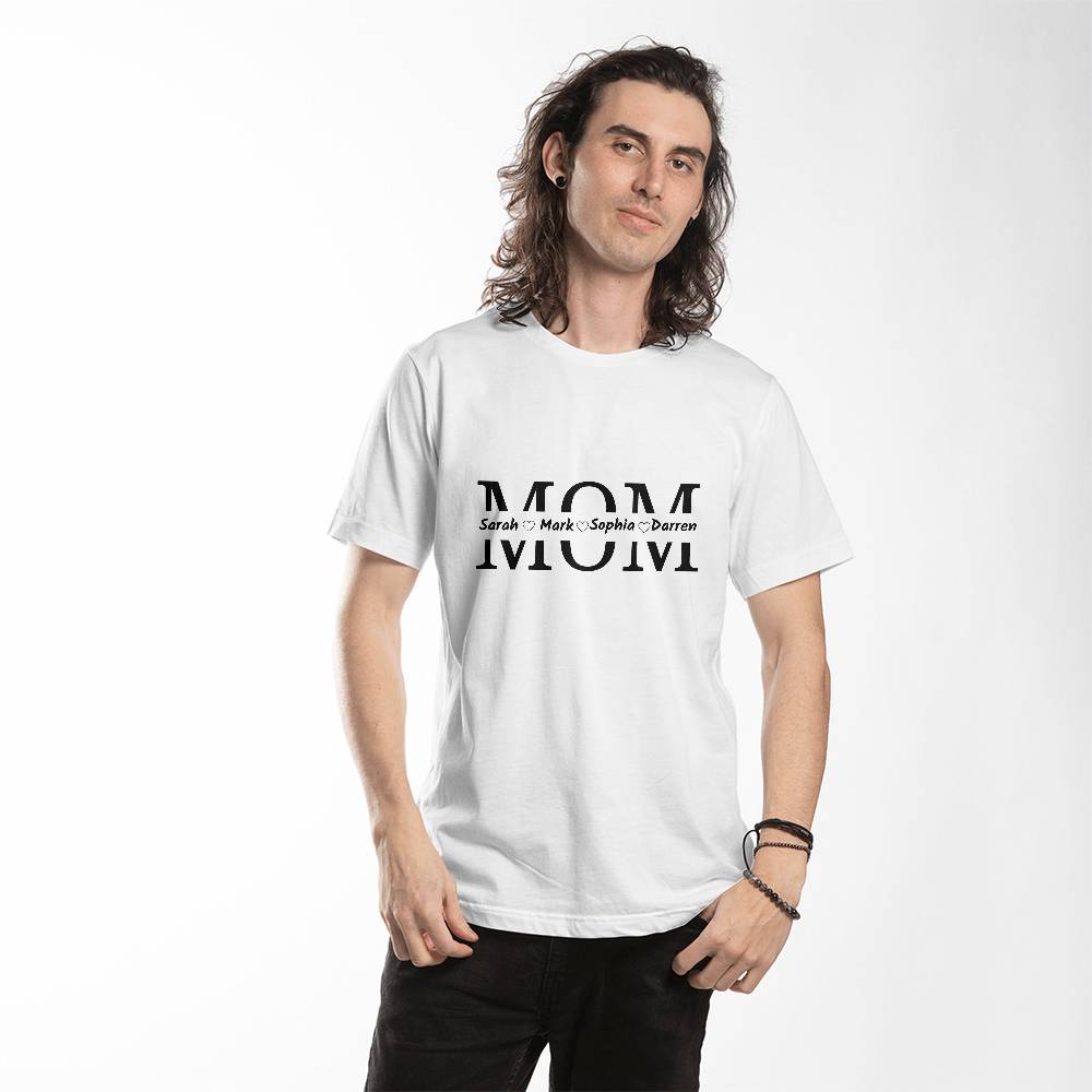 Mom T-Shirt Customized With Names