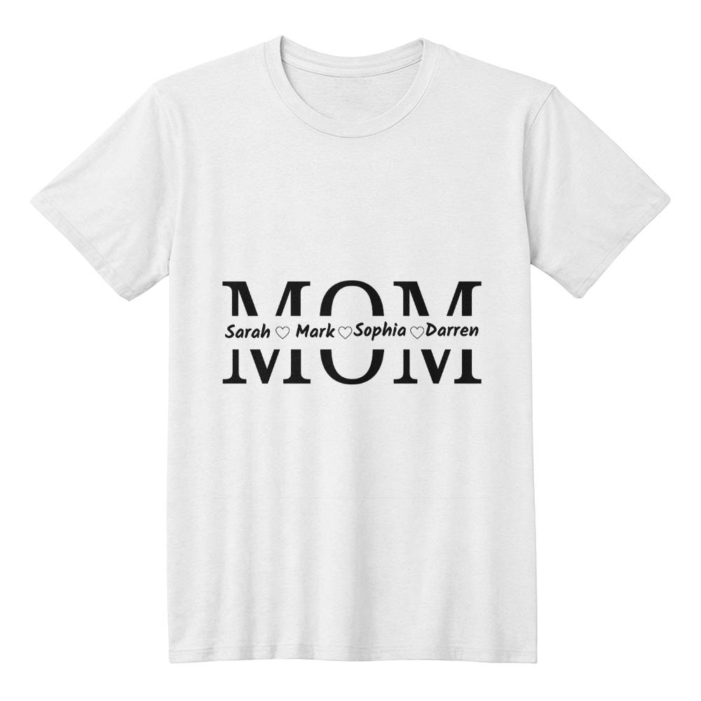 Mom T-Shirt Customized With Names