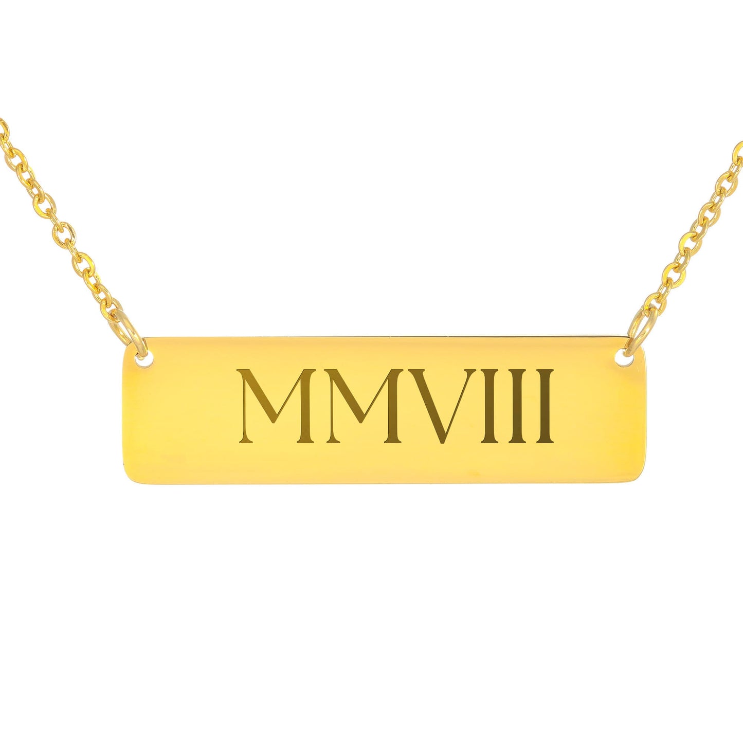 Horizontal Necklace Roman Numerals