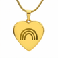 Rainbow Baby Engraved Heart Necklace